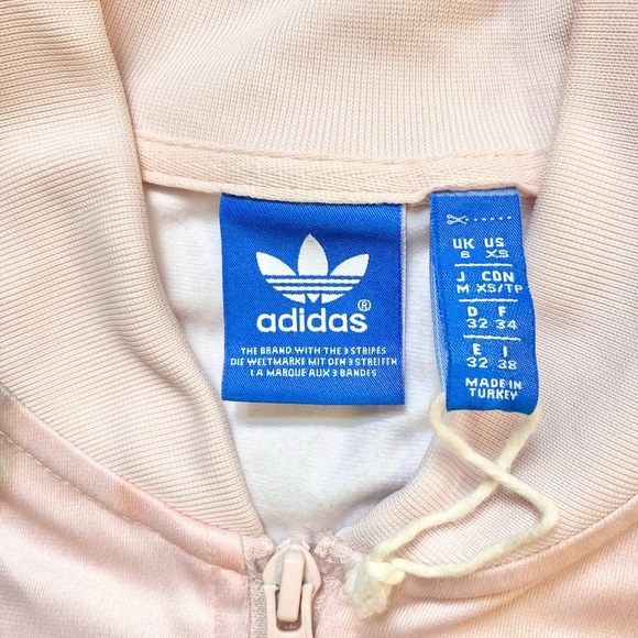 Adidas Originals Pastel Pink Floral Trefoil Track Jacket - Picture 3 of 7